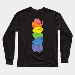 Rainbow of Cats Long Sleeve T-Shirt